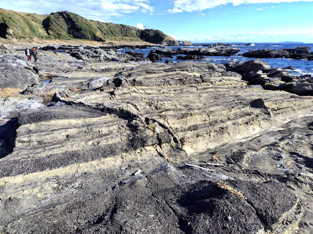 城ヶ島 テフラ 断層